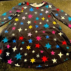 Girls multicolor store print long sleeve tunic dress by Hanna Andersson. Size 4
